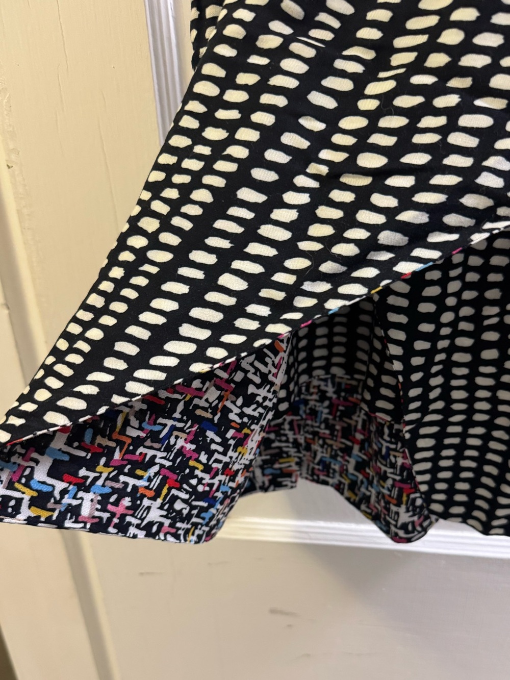 CAbi Reversible Black and White/Patterned Women’s Skirt